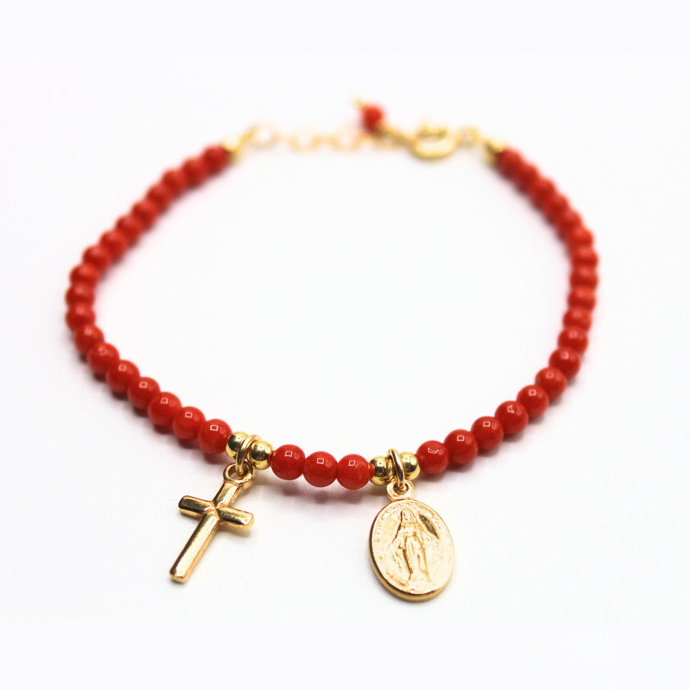 bracelet breloques et corail