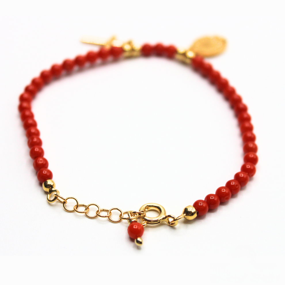 bracelet femme religieux en corail