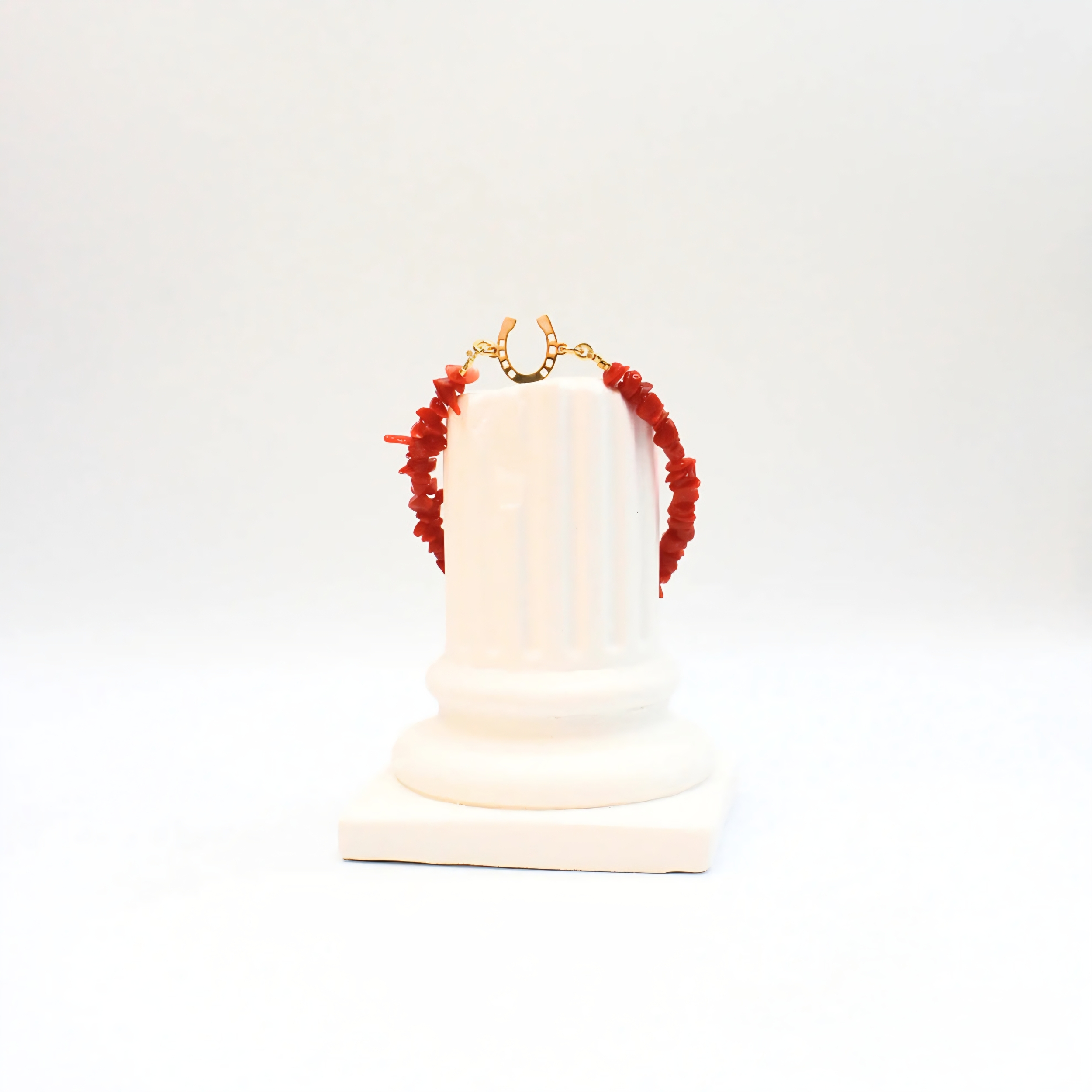 bracelet fer a cheval et corail