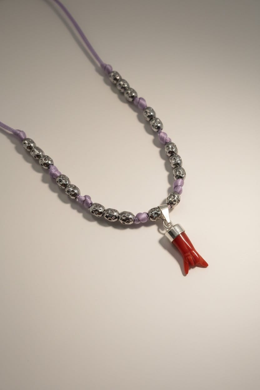 Collier enfant traditionnel corail rouge corse doré