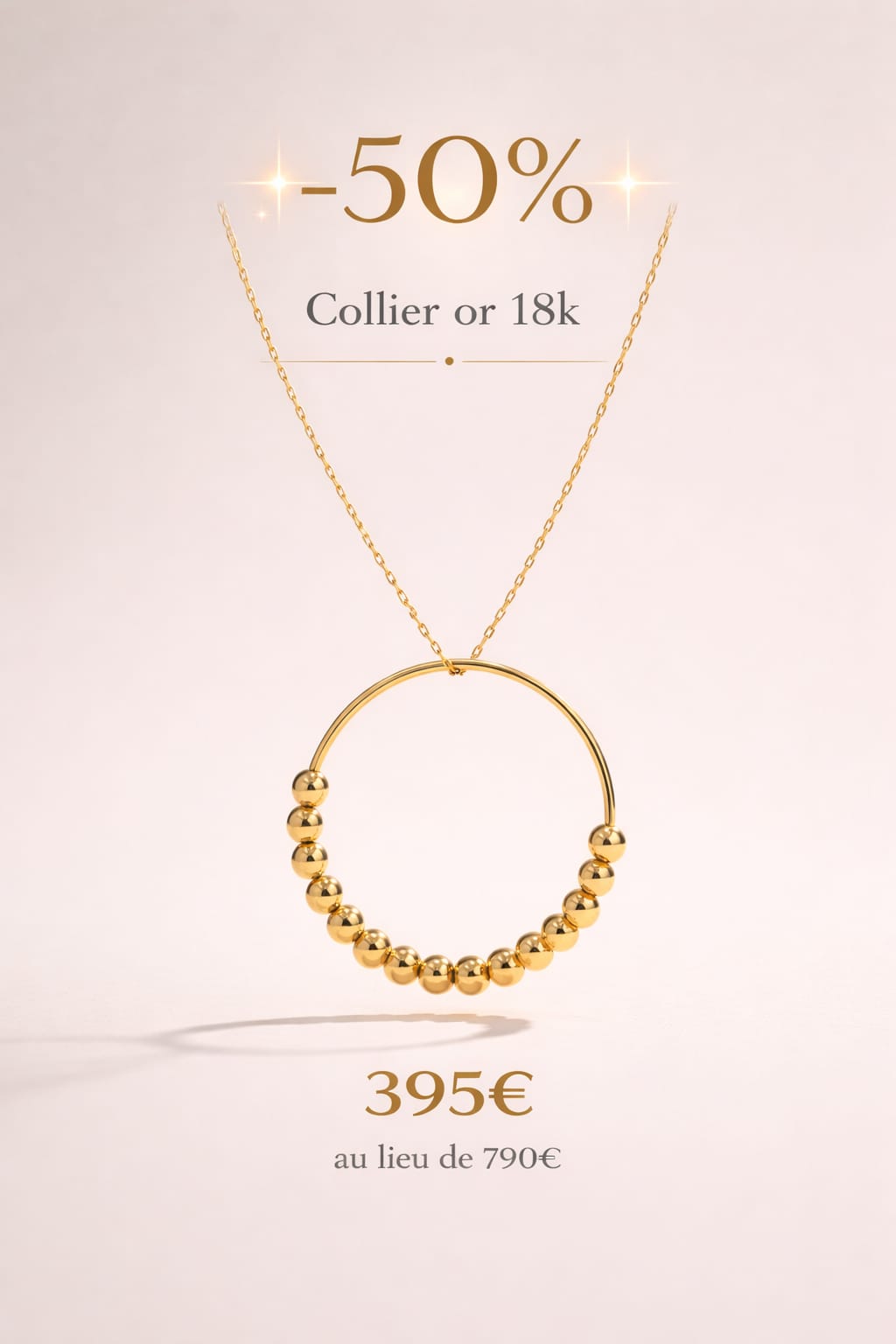 Collier femme Boules en Or 18K