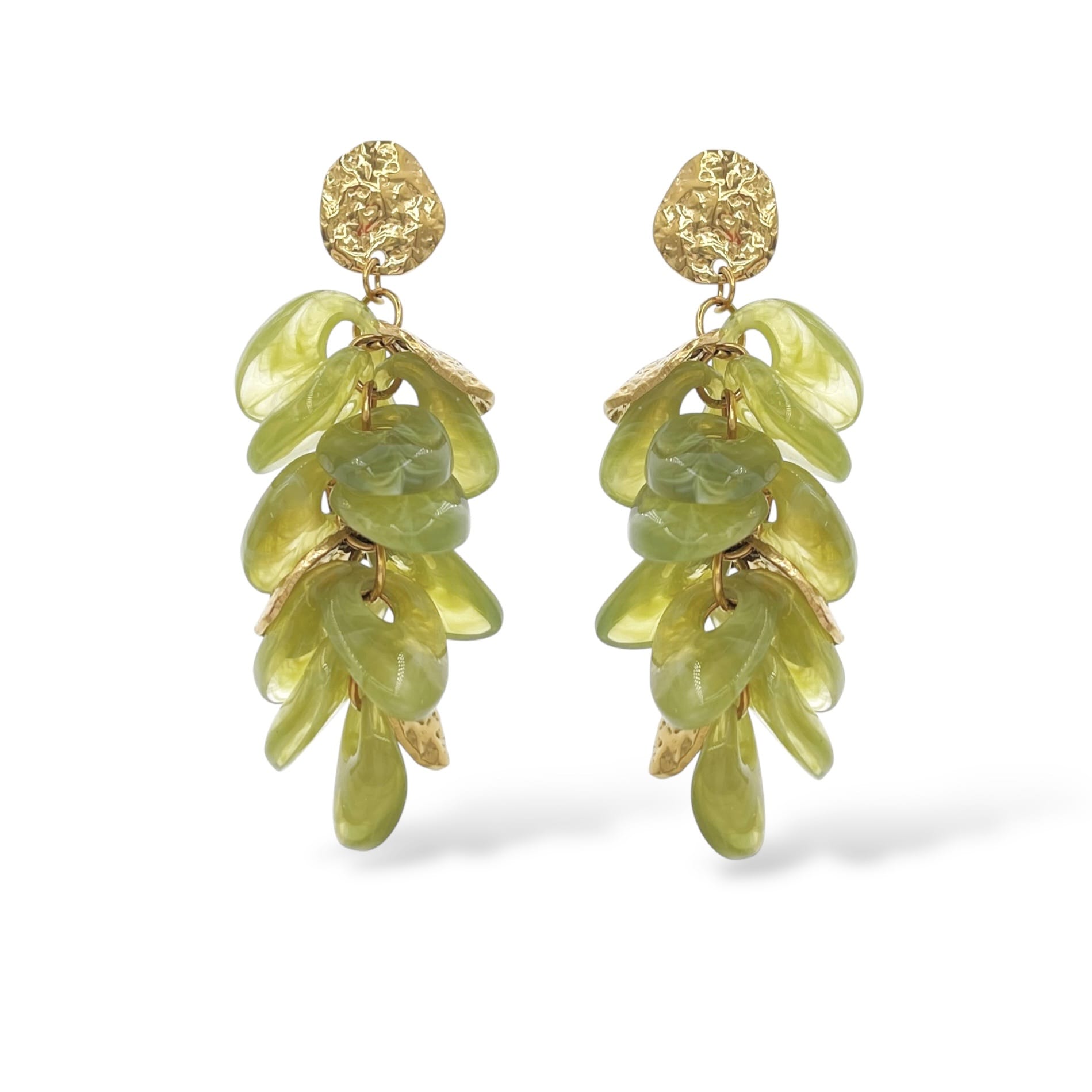 Boucles d'oreilles femme verte en Acier inoxydable