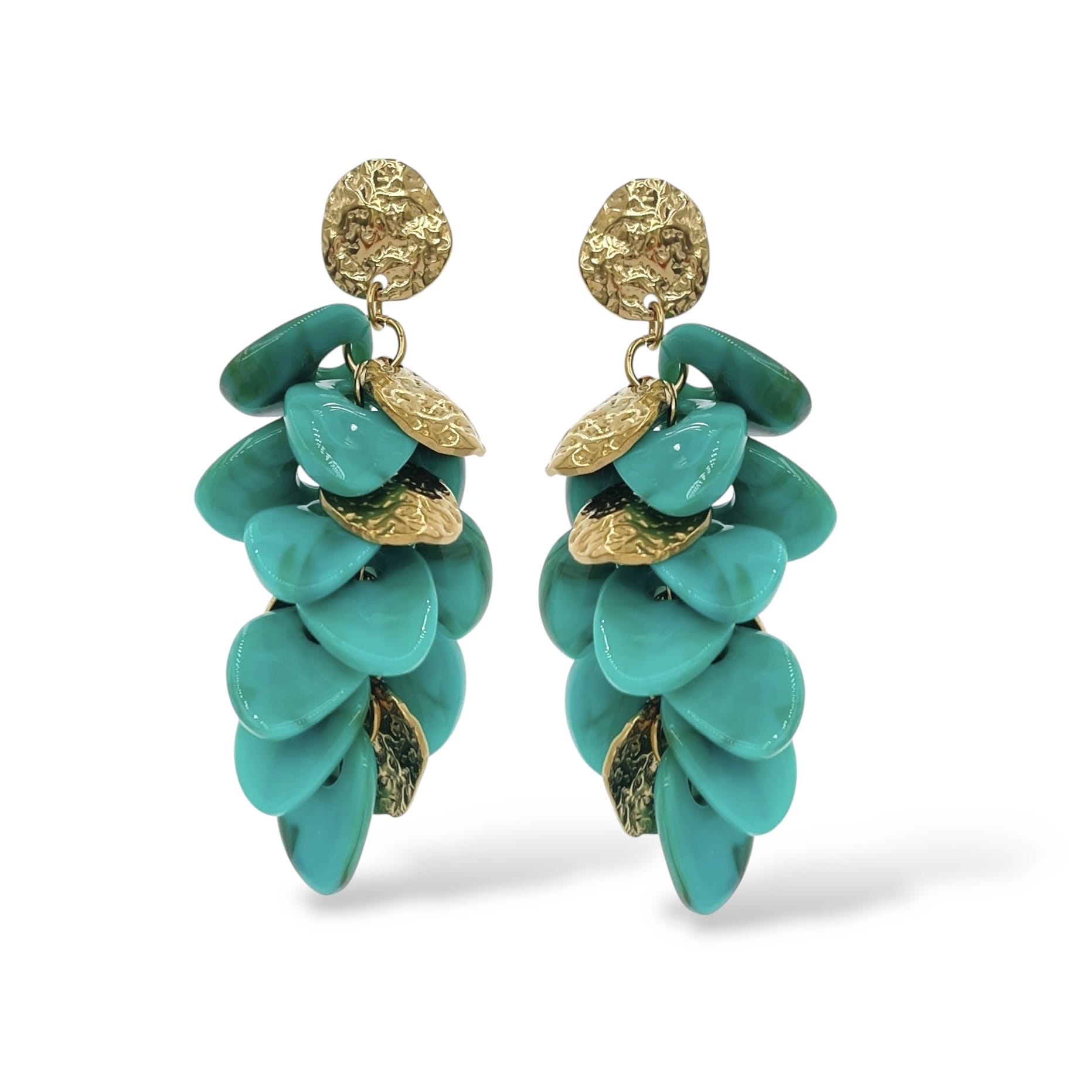 Boucles d'oreilles femme turquoise en Acier inoxydable