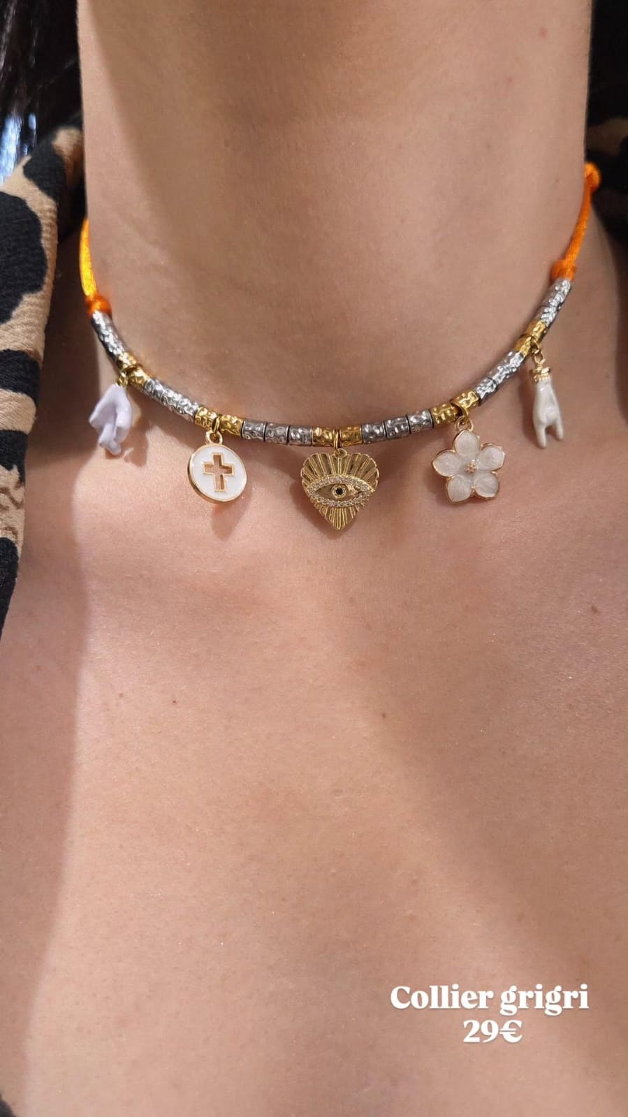 collier grigri femme porte bonheur