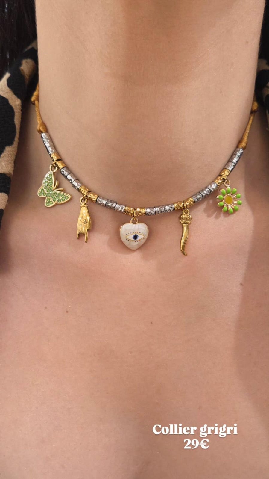 collier grigri femme porte bonheur corse