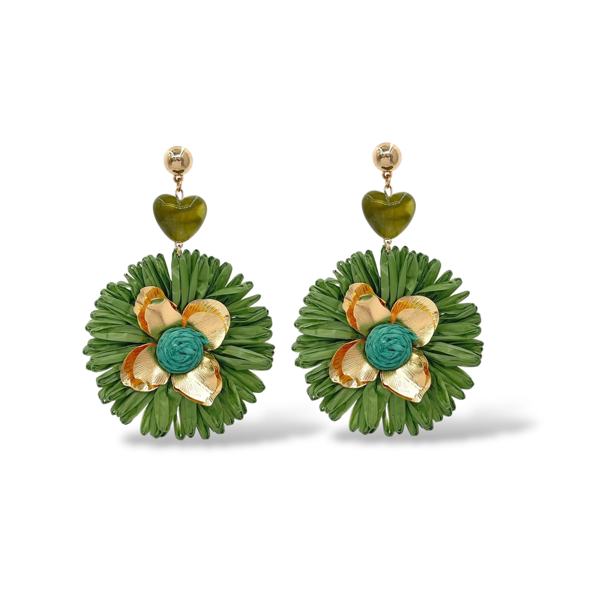 boucles d’oreilles fantaisie petit prix vertes
