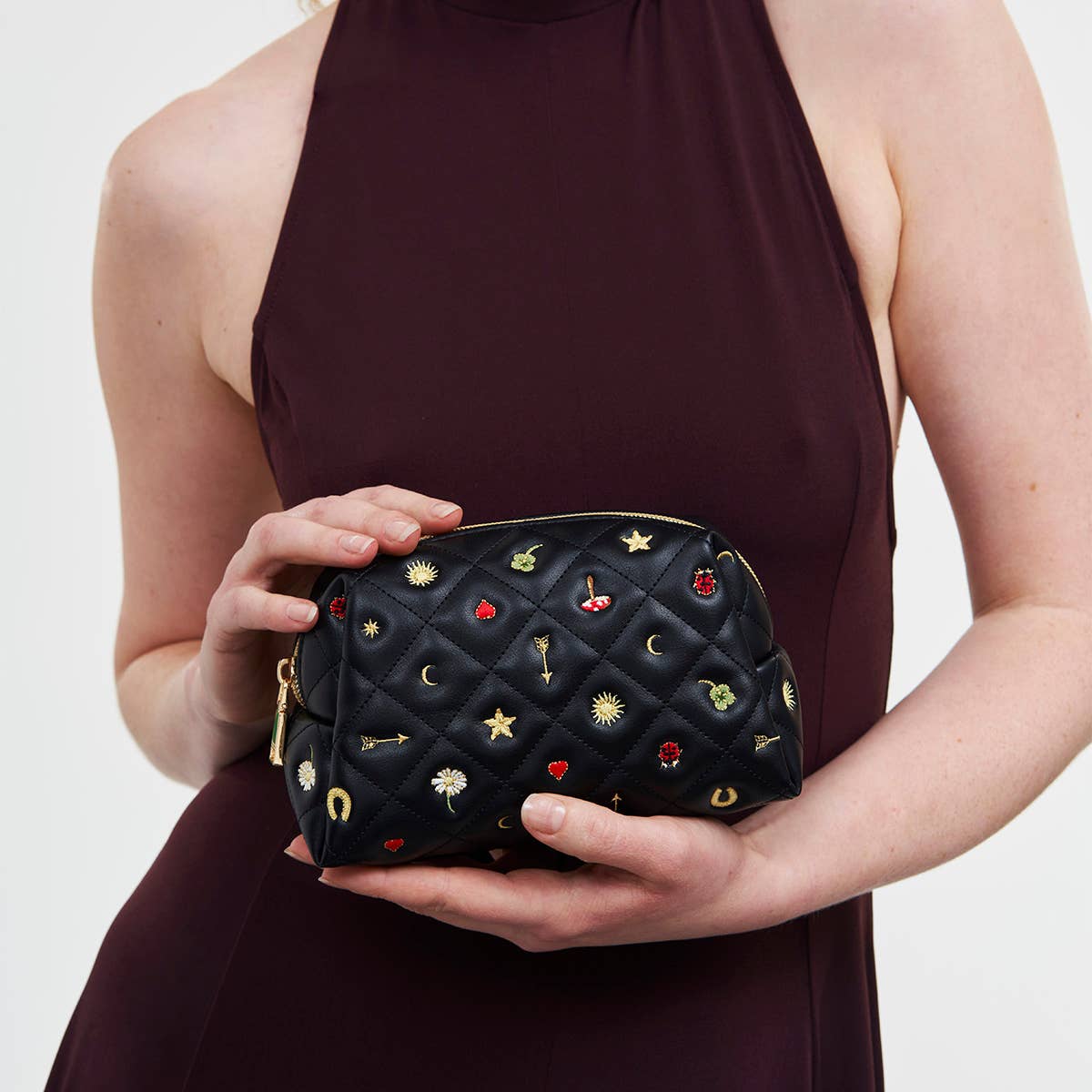 Pochette femme Noire Matelassée