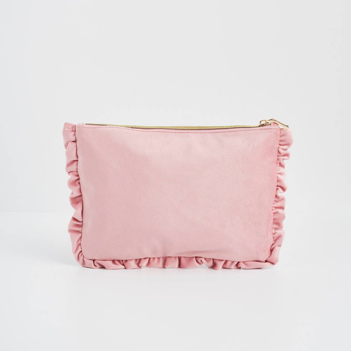 Pochette femme brodée en velours rose scatter love de corse Ajaccio