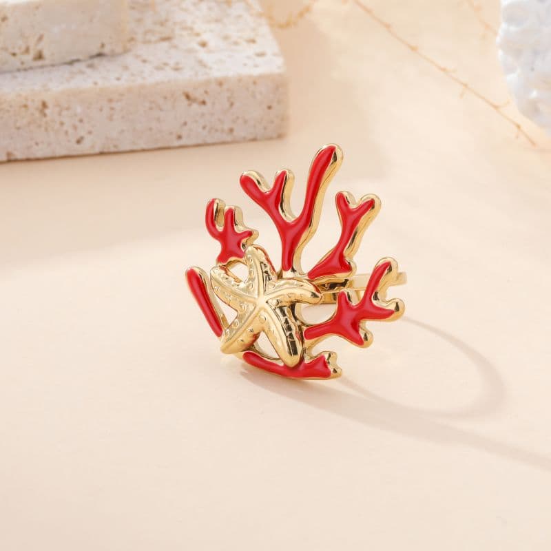 Bague femme étoile doré