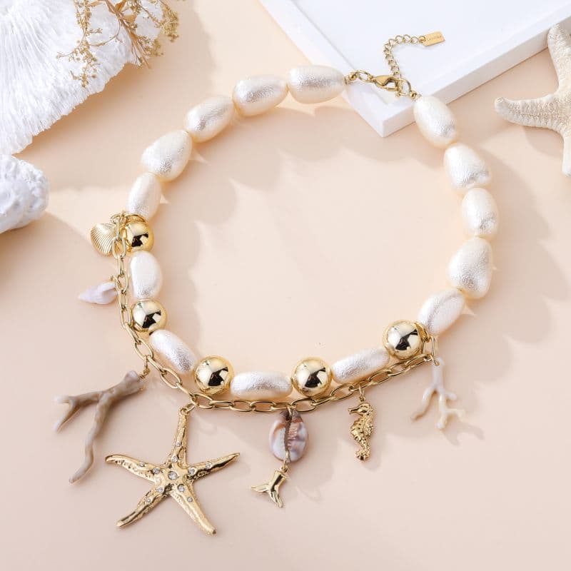 Collier breloques multiples femme