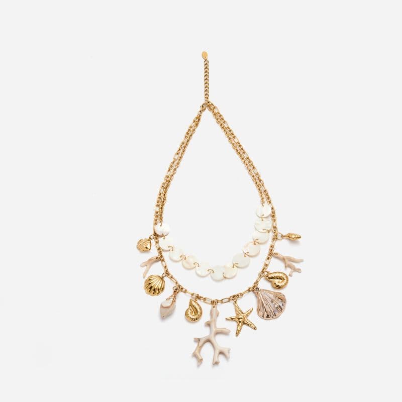 Collier femme fantaisie chic avec pampilles
