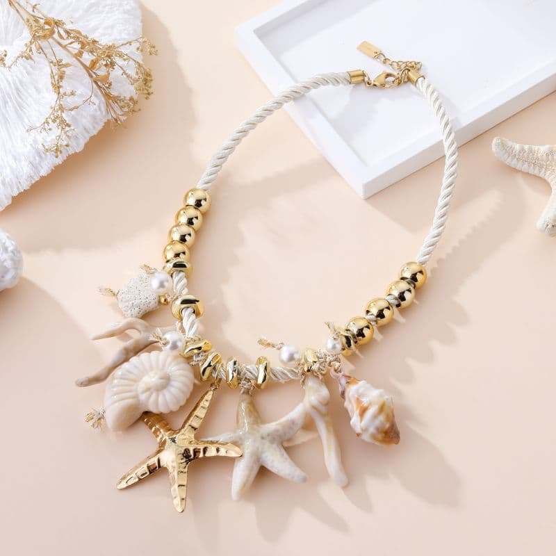 Collier charms nautiques fantaisie
