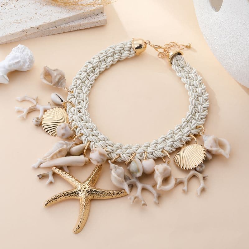 Collier fantaisie original coquillage