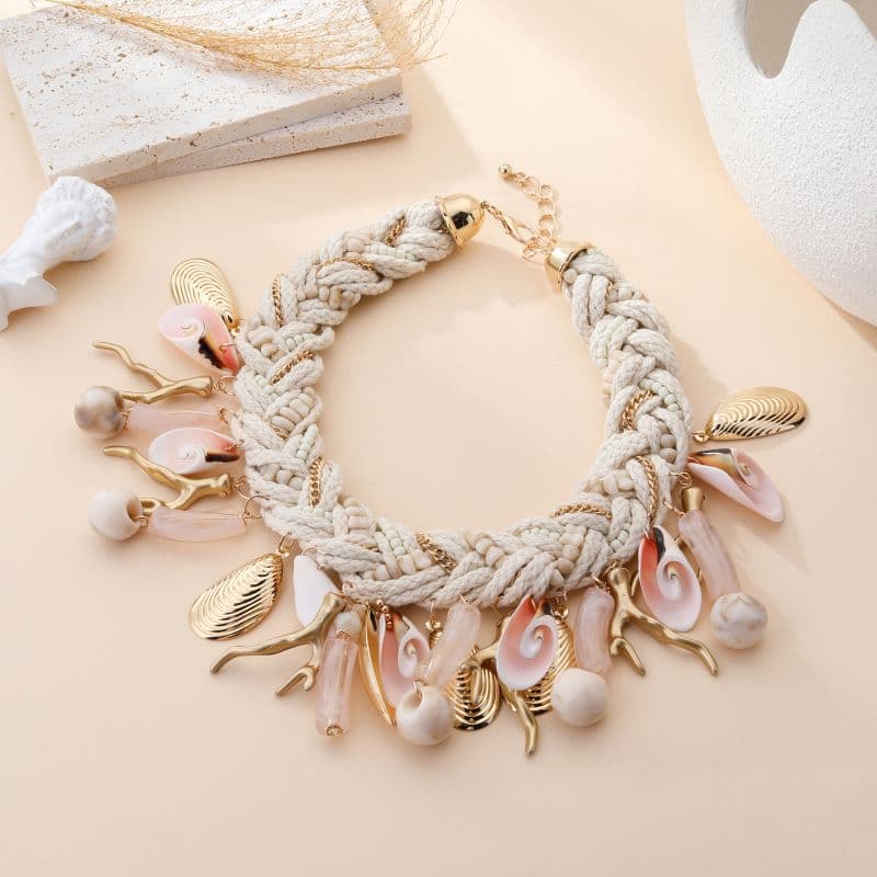 Collier chic fantaisie original coquillage