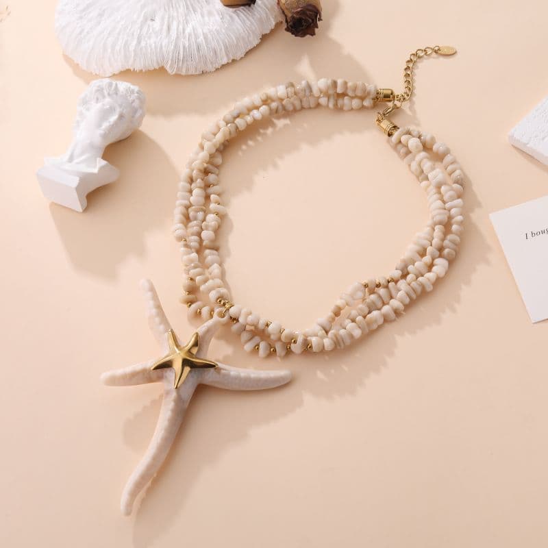 Collier femme étoiles breloques