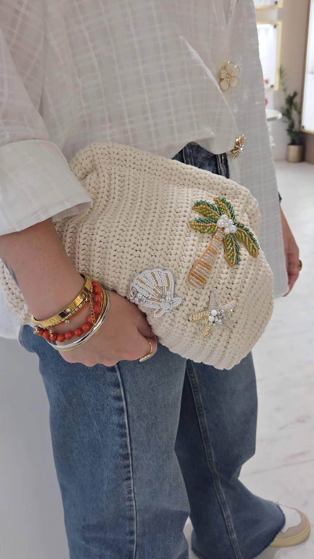 Pochette femme Palmier Banche