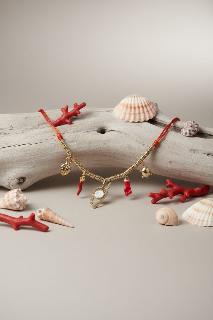 Collier pendentif vermeil avec oeil de ste lucie Corse