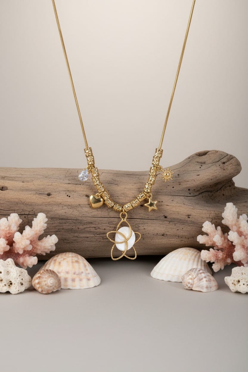 Collier avec oeil de ste lucia pendentif vermeil