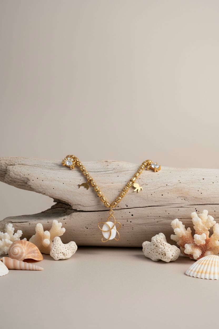 Collier femme avec oeil de sainte lucia pendentif vermeil