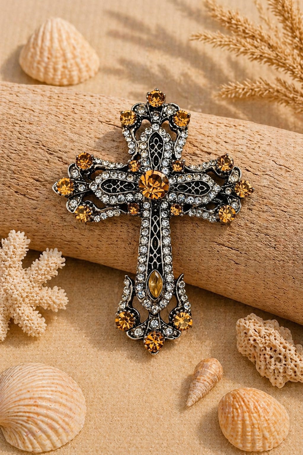 Broche Alliage de zinc Strass