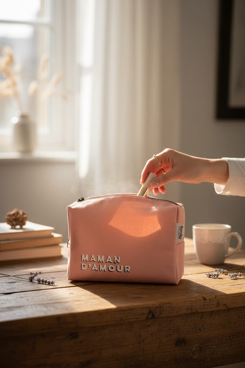Pochette femme Maman damour rose