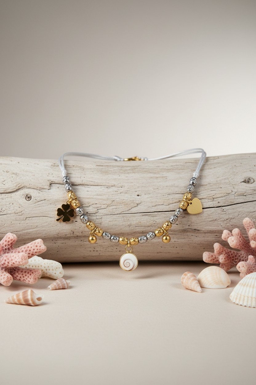 collier charms breloques femmes