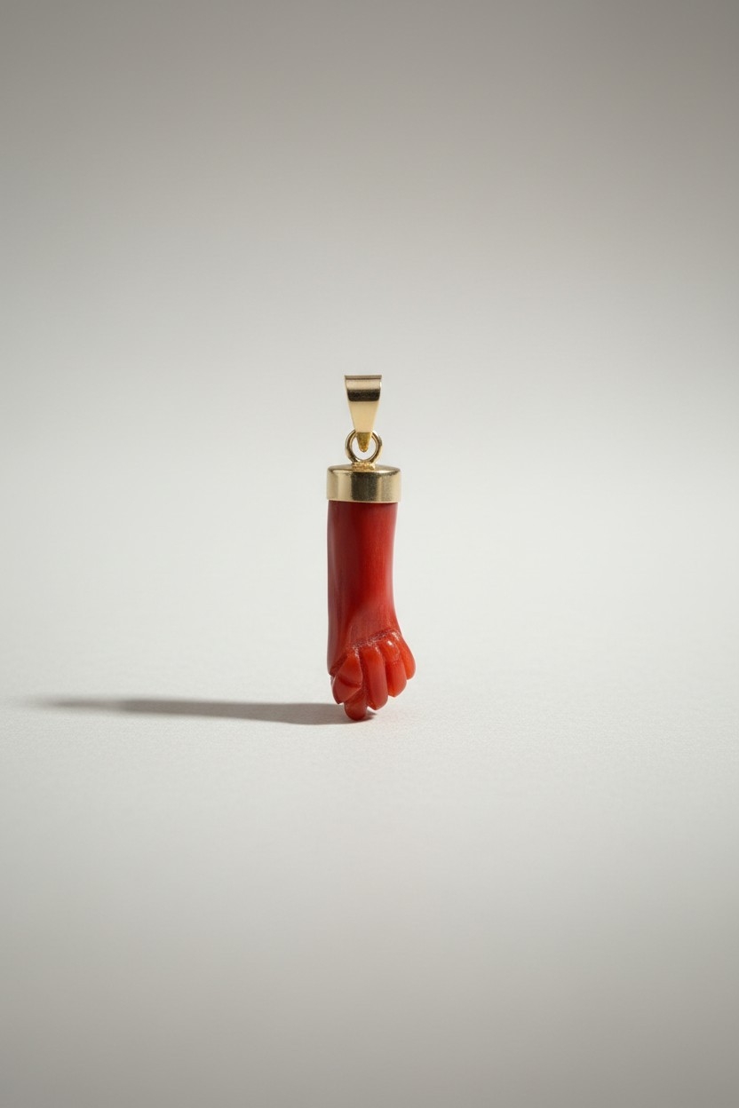 Main corse en corail rouge de Corse – Haute Joaillerie