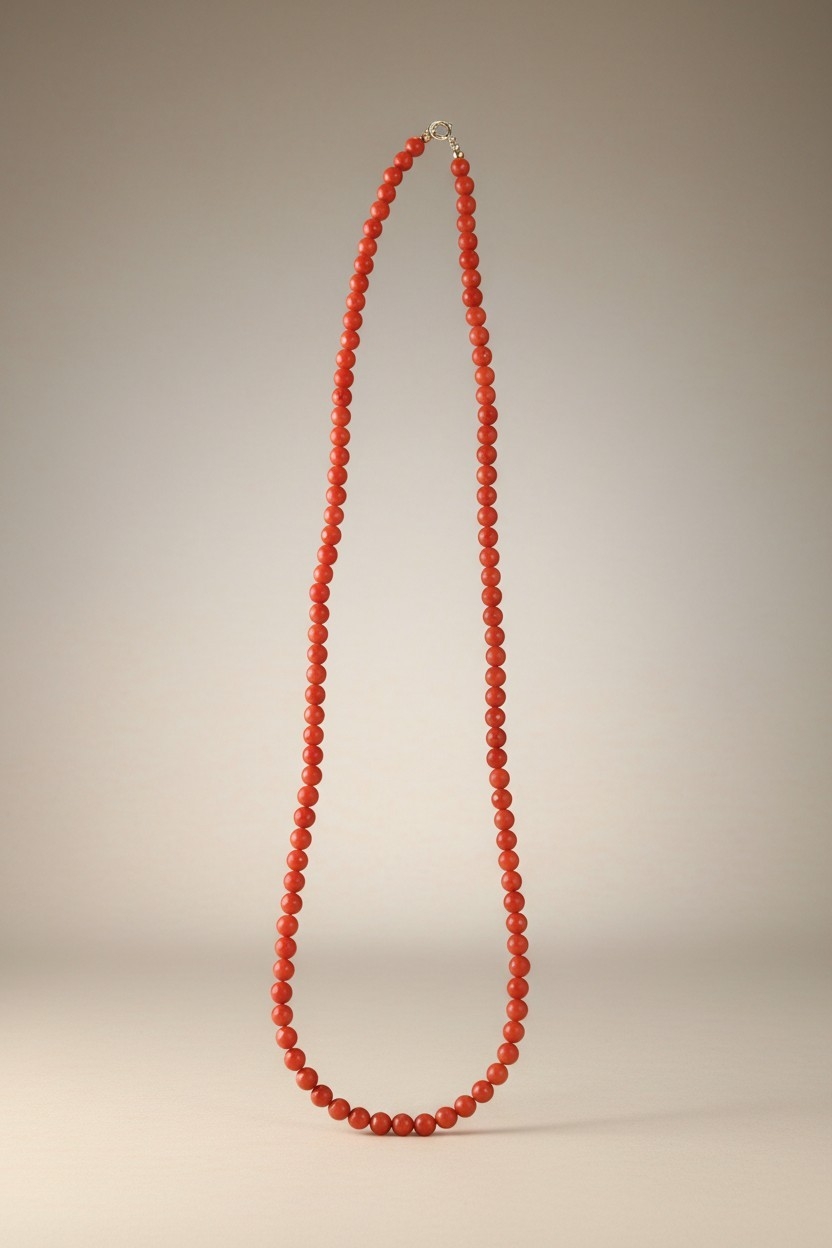 Collier en corail rouge et or 18k