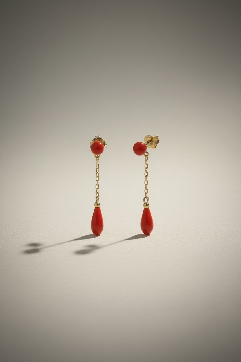 Boucles doreilles pendantes en argent 925 doré a lor fin