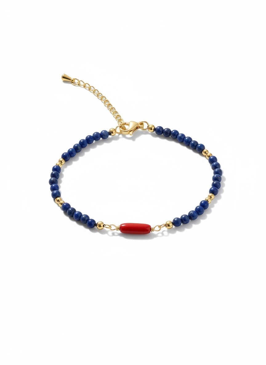 bracelet-vermeil-corail-rouge-perles-bleues