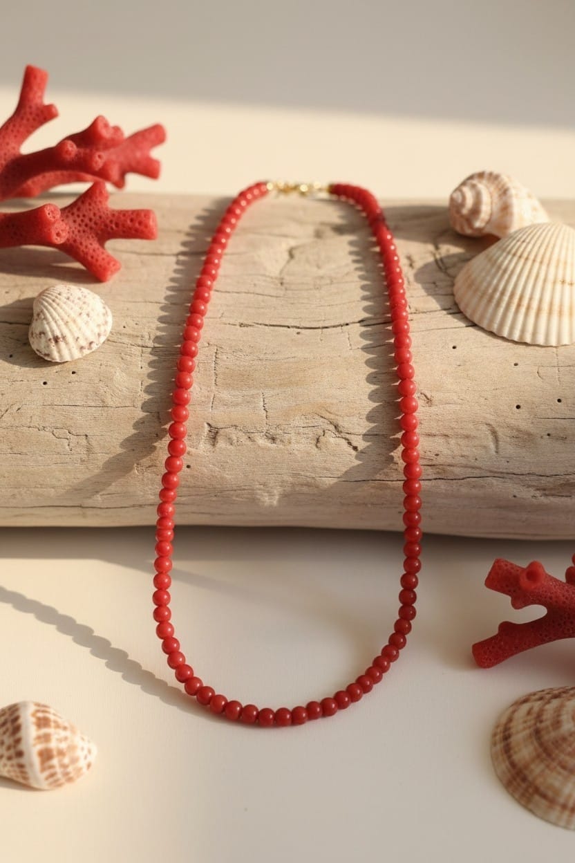 Collier Corail et Vermeil