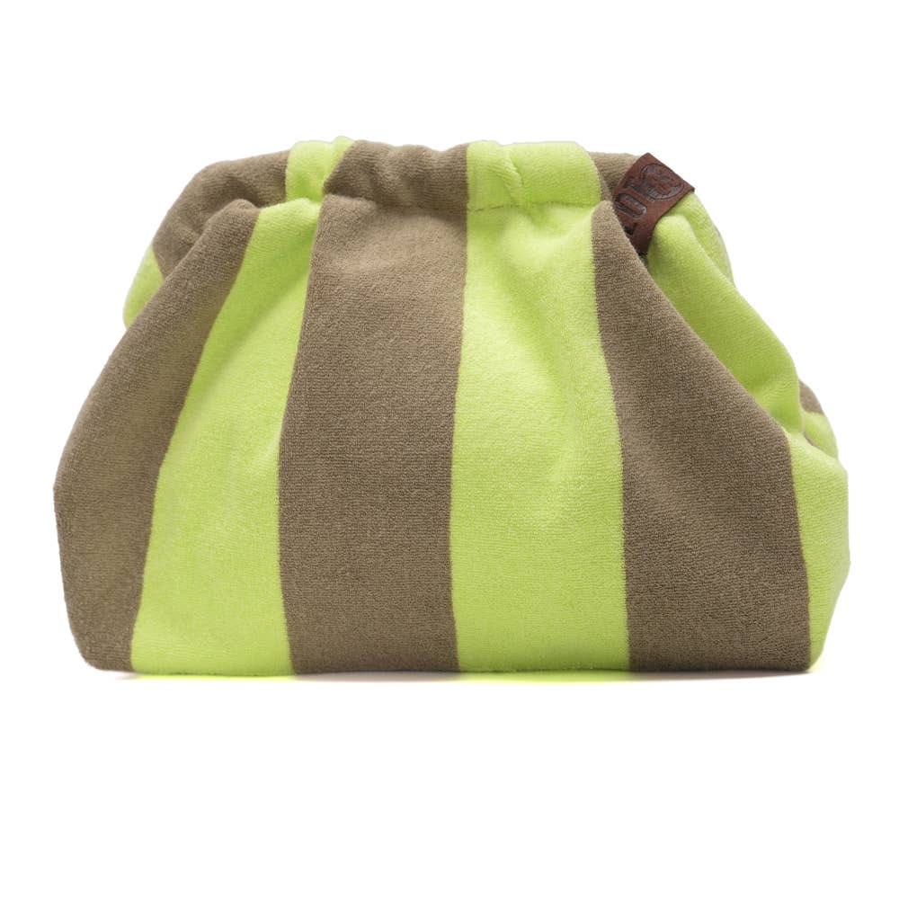 Petit sac à main femme verte et marron clair
