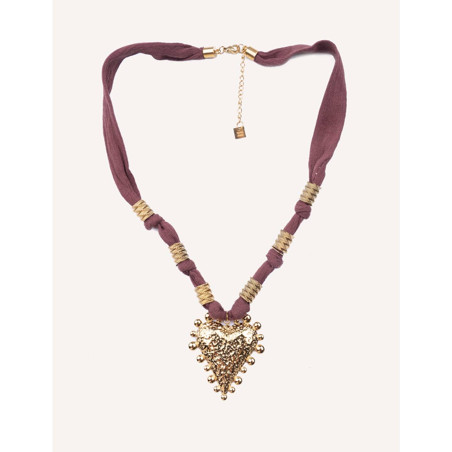 Collier femme mauve acier inoxydable reglable