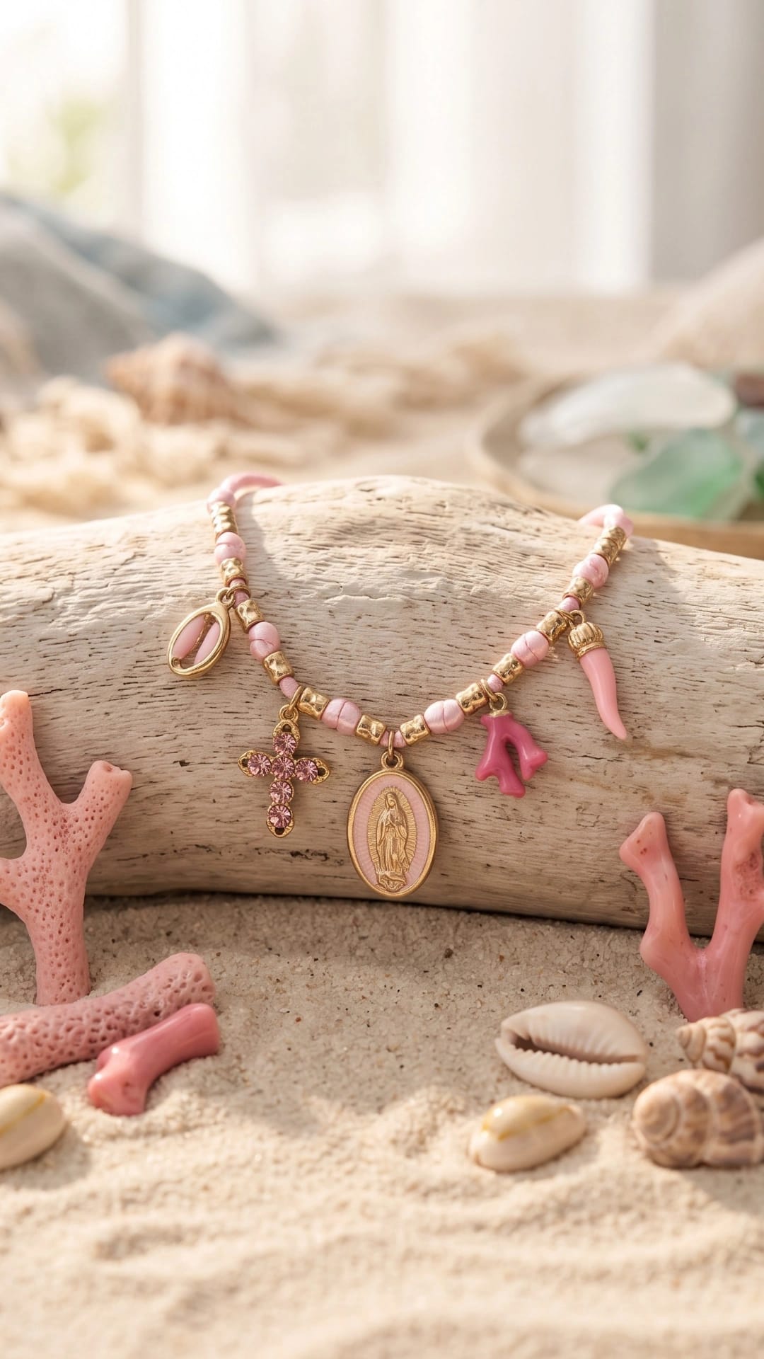 Collier Corse Multicharmes – rose