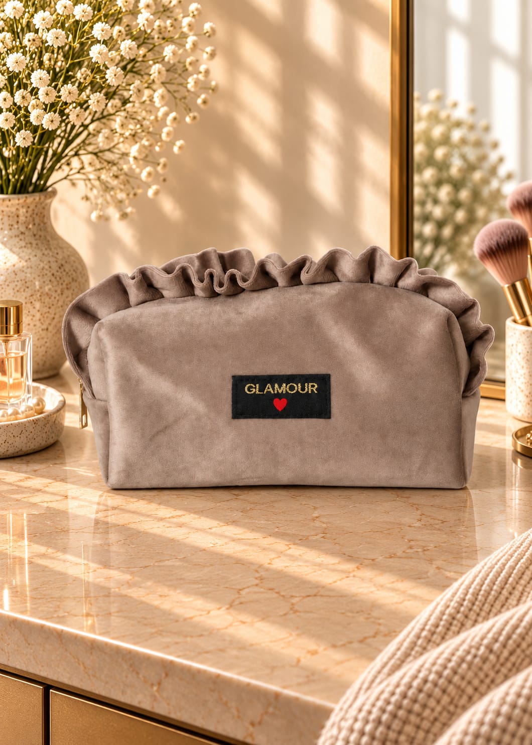 Pochette Trousse Glamour Grise