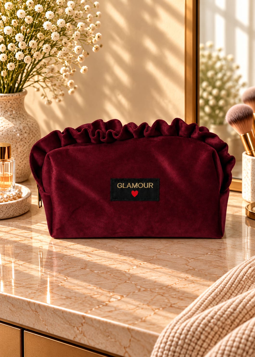 Pochette Trousse Glamour Rouge
