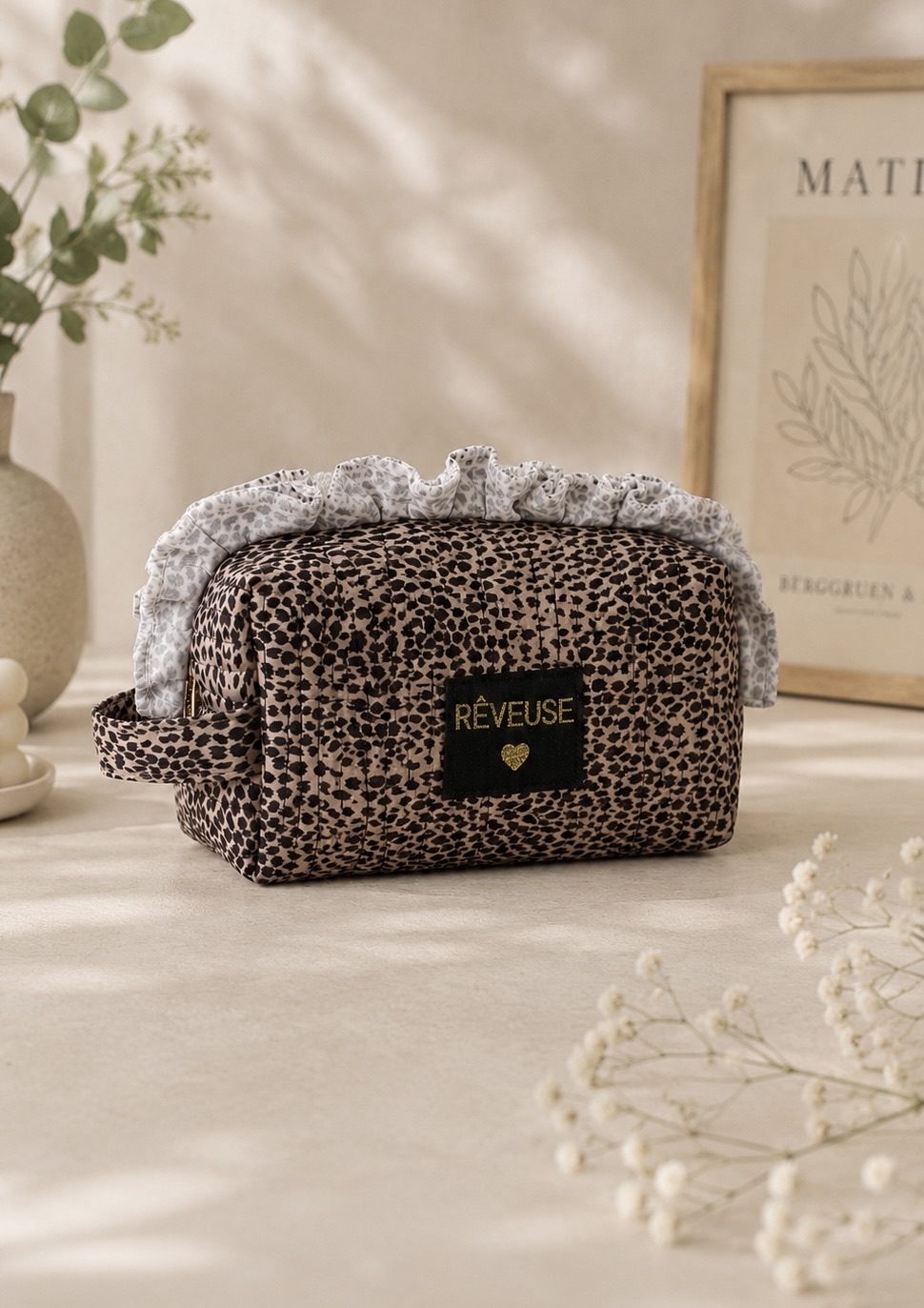 Pochette Trousse Rêveuse Marron et Noire