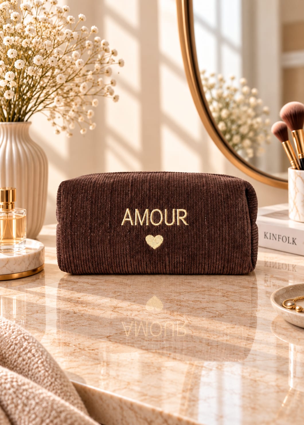 Pchette Femme Amour Coeur Marron