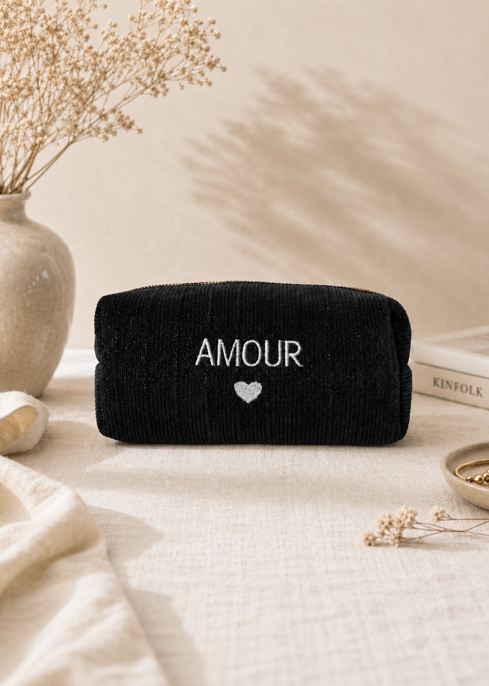 Pchette Femme Amour Coeur Noire