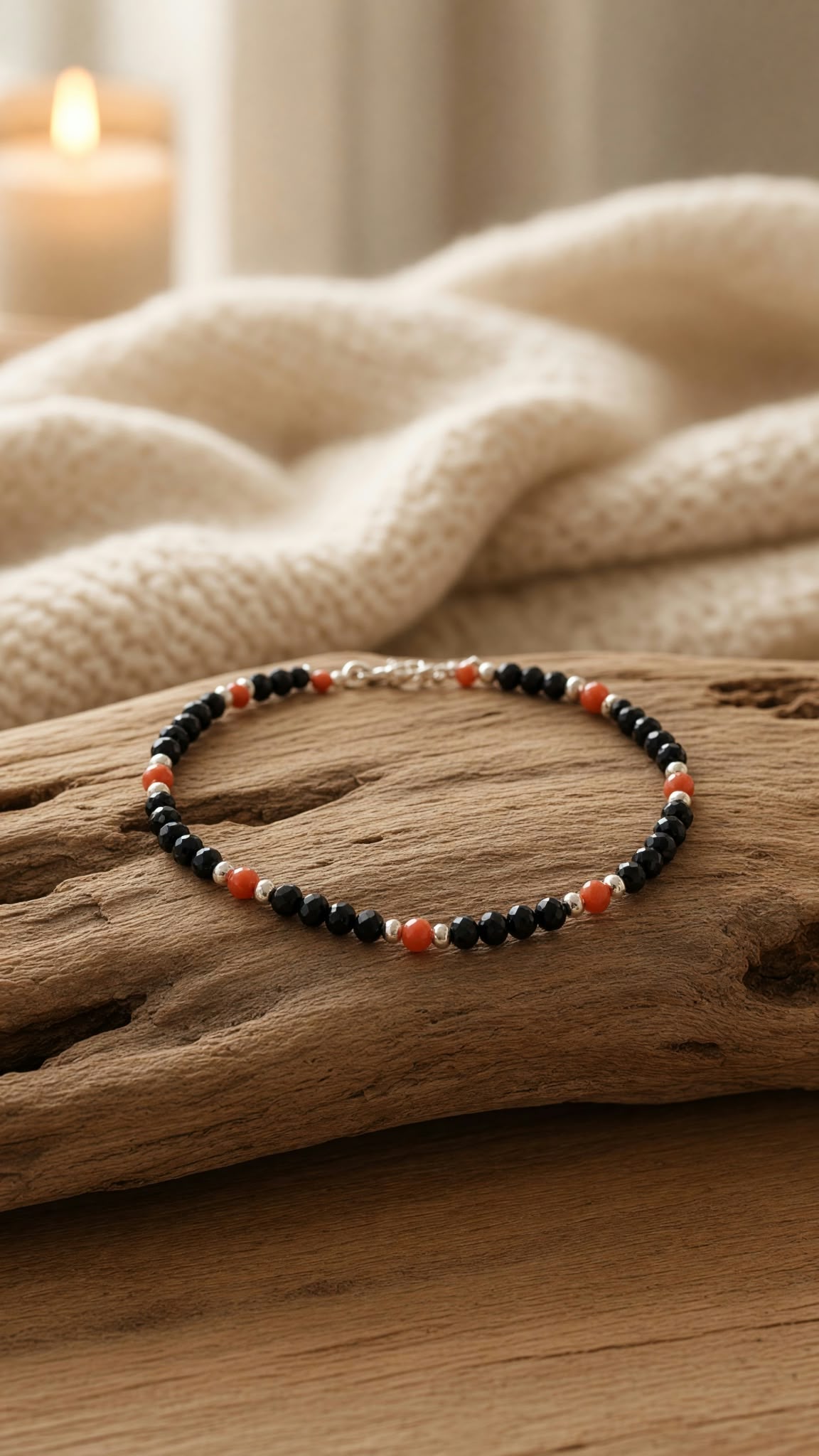 Bracelet femme en corail et argent 925