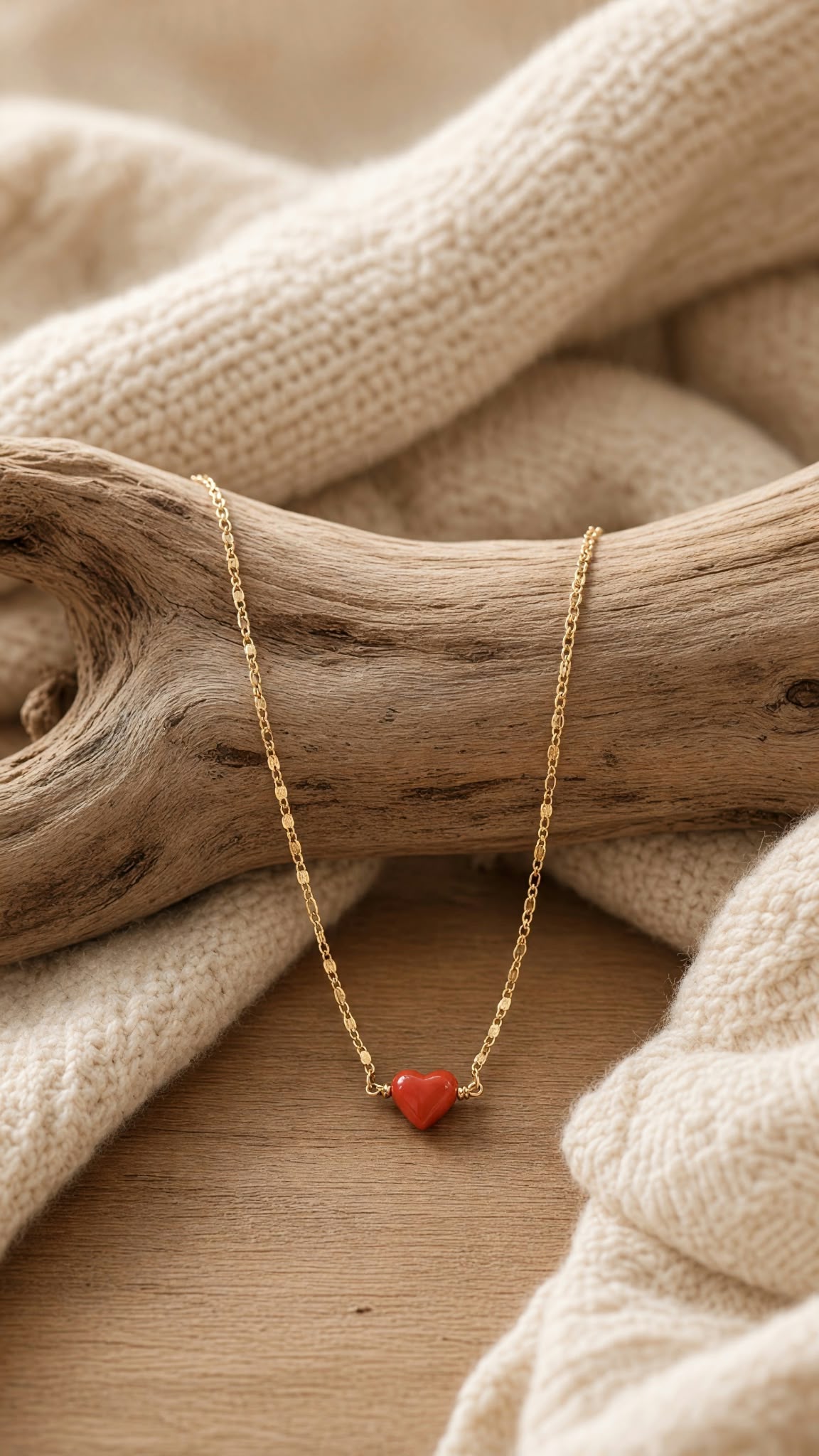 Collier argent 925 doré à l'or fin corail véritable