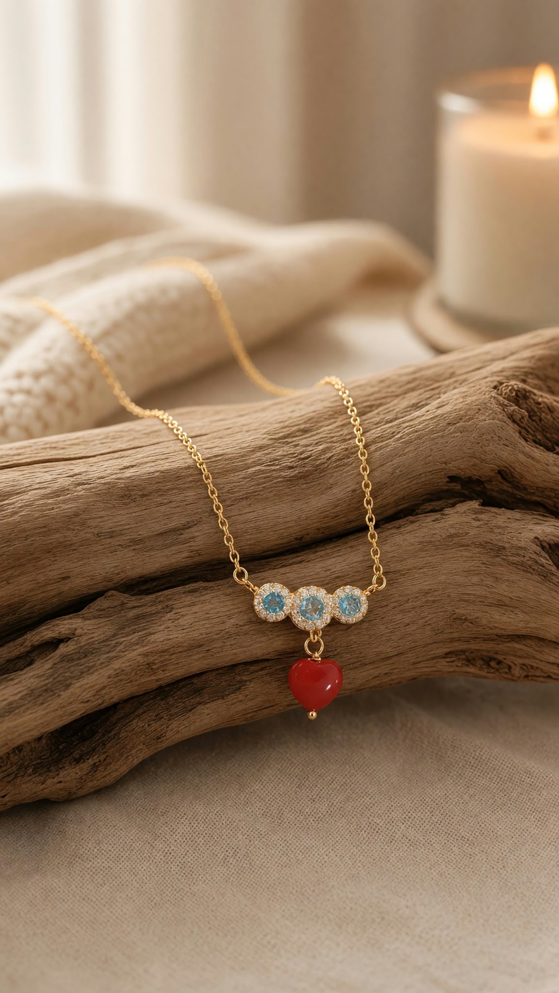 Bijou Collier argent 925 doré à l'or fin 18k corail véritable