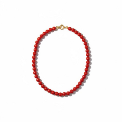 Bracelet or 18 carats et corail rouge corse