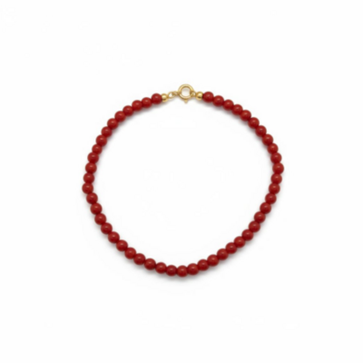 Bracelet or 18 carats et corail rouge corsica