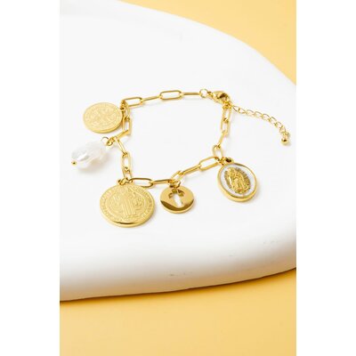 Bracelet religieux Gourmette Femme en Acier Inoxydable