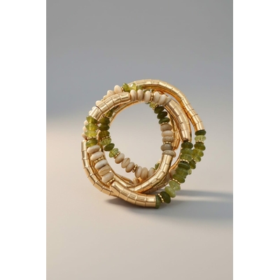bracelet fantaisie femme moderne doré et vert