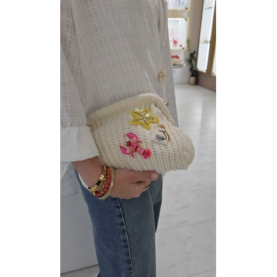 Pochette femme homard rose et étoile jaune