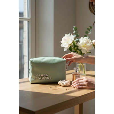 Pochette femme Maman d'amour verte