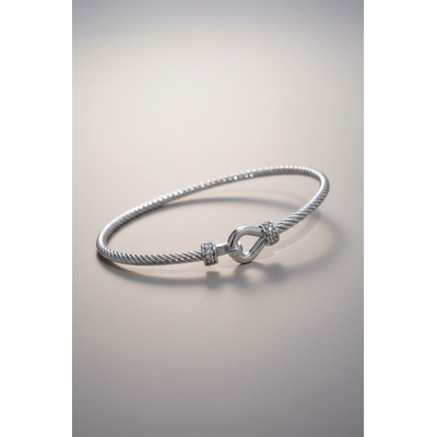 Jonc en argent 925 & oxydes de zirconium