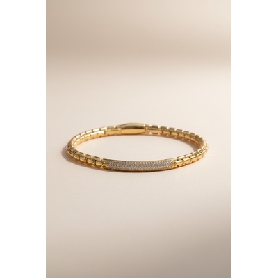 Femme Jonc en argent 925 & oxydes de zirconium